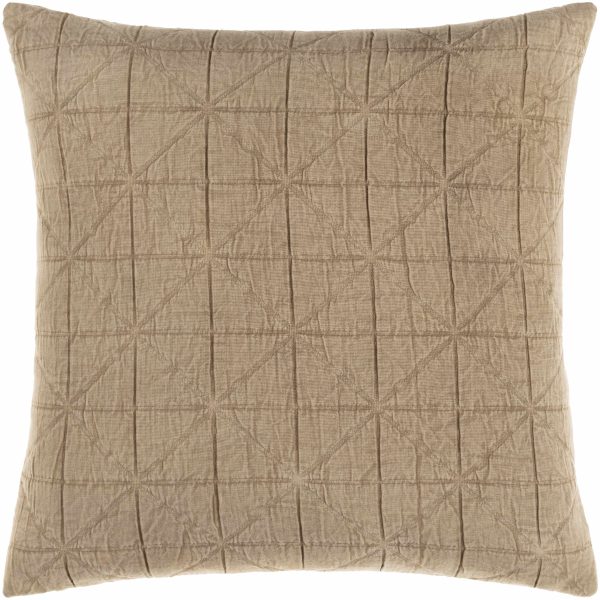 Lisa Beige Square Throw Pillow For Sale