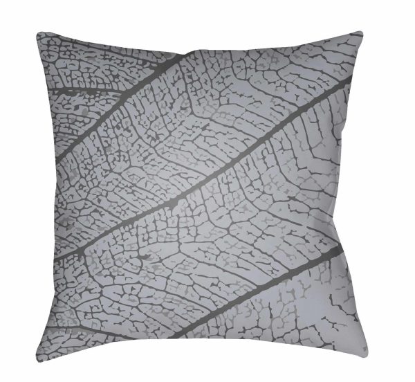 Gino Gray Leaf Pattern Throw Pillow Discount