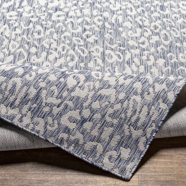 Alia Leopard Print Blue Performance Rug - Clearance Online - Image 5