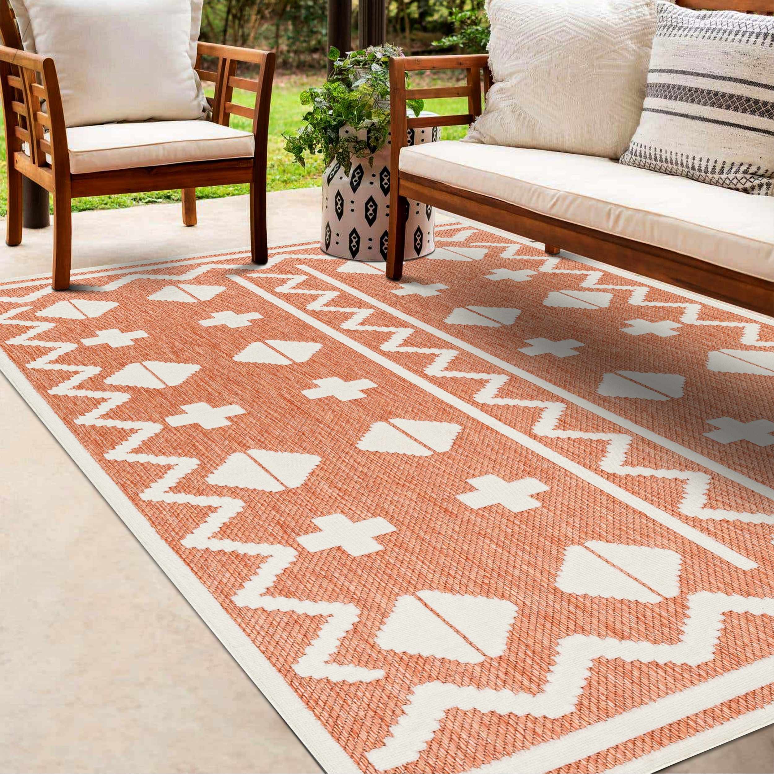 Elio Orange Outdoor Rug – Clearance Supply