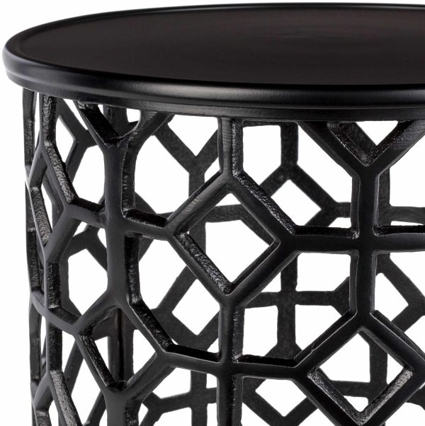 Mailag Black Geometric Metal End Table Online - Image 2