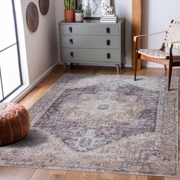 Beige Rosman Washable Area Rug - Clearance on Sale - Image 2